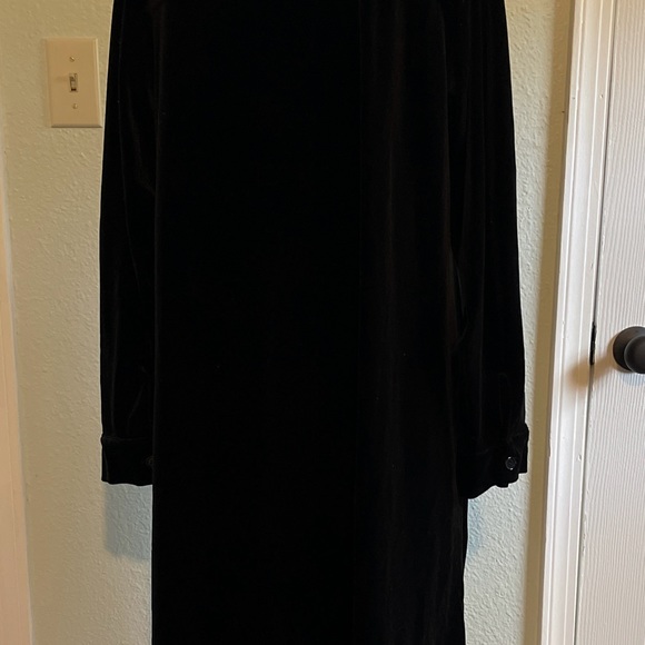 NWT ModCloth black velvet button down long sleeve shirt dress size 1X - Picture 2 of 8